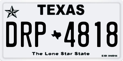 TX license plate DRP4818