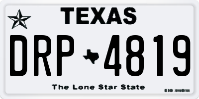 TX license plate DRP4819