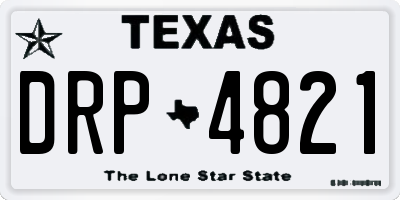 TX license plate DRP4821