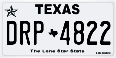 TX license plate DRP4822