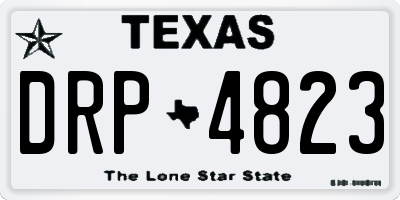 TX license plate DRP4823