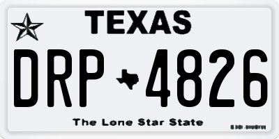 TX license plate DRP4826