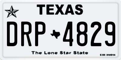 TX license plate DRP4829