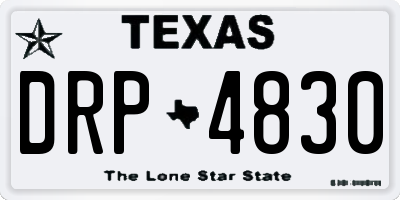 TX license plate DRP4830