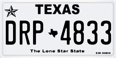 TX license plate DRP4833
