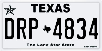 TX license plate DRP4834