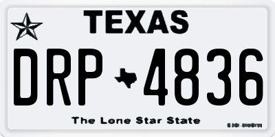 TX license plate DRP4836