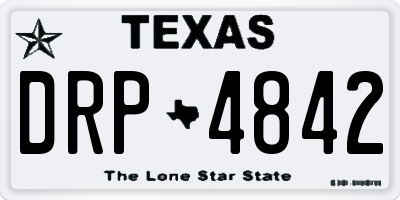 TX license plate DRP4842