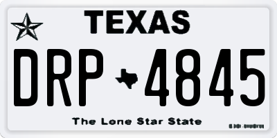 TX license plate DRP4845