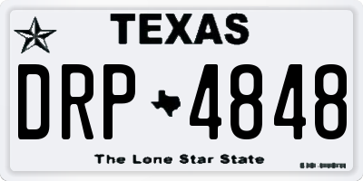 TX license plate DRP4848