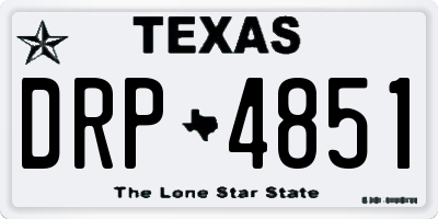 TX license plate DRP4851