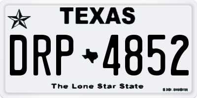 TX license plate DRP4852