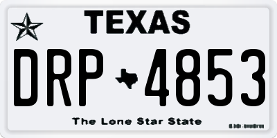 TX license plate DRP4853
