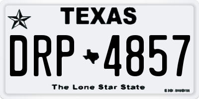 TX license plate DRP4857