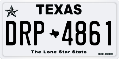 TX license plate DRP4861