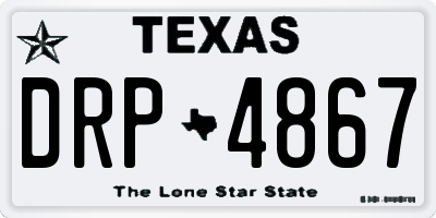 TX license plate DRP4867