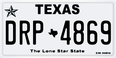 TX license plate DRP4869