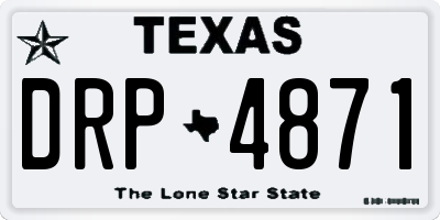 TX license plate DRP4871