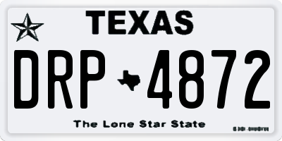 TX license plate DRP4872