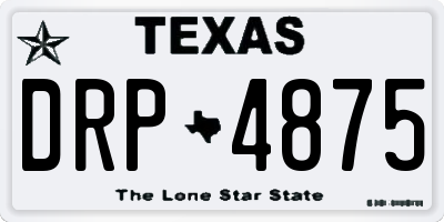 TX license plate DRP4875