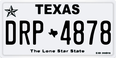 TX license plate DRP4878