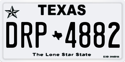 TX license plate DRP4882