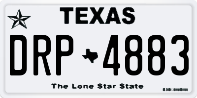 TX license plate DRP4883