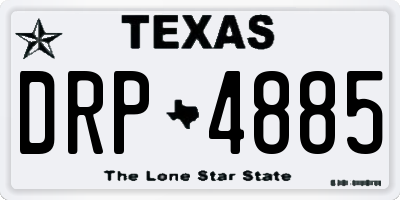 TX license plate DRP4885