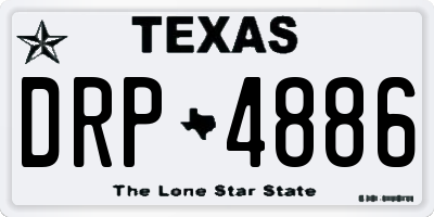 TX license plate DRP4886