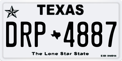 TX license plate DRP4887