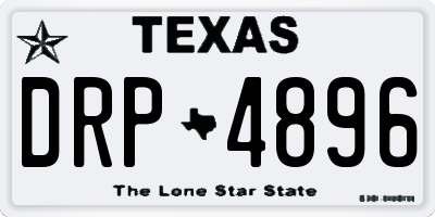 TX license plate DRP4896