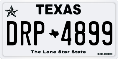 TX license plate DRP4899