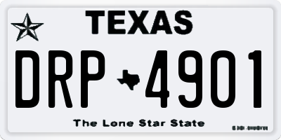 TX license plate DRP4901
