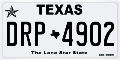 TX license plate DRP4902