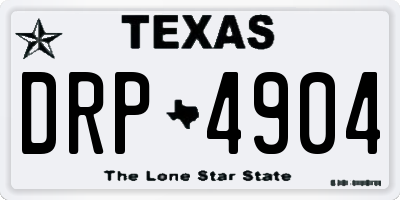 TX license plate DRP4904