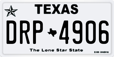 TX license plate DRP4906
