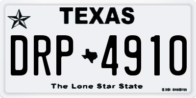 TX license plate DRP4910