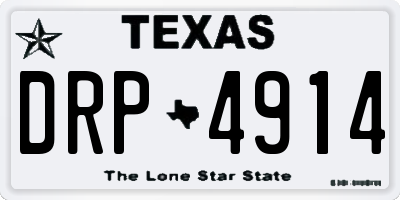 TX license plate DRP4914