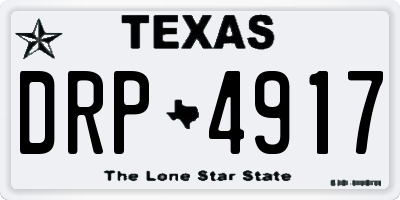 TX license plate DRP4917