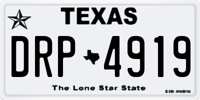 TX license plate DRP4919
