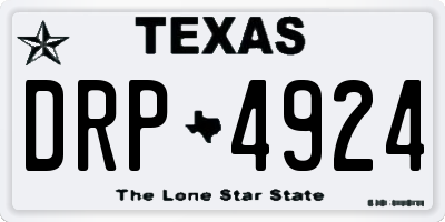 TX license plate DRP4924