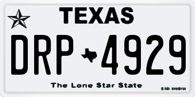TX license plate DRP4929