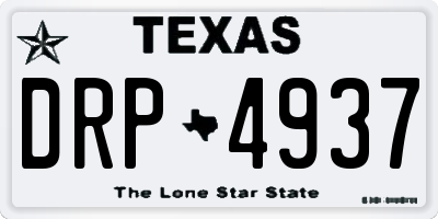 TX license plate DRP4937