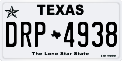 TX license plate DRP4938