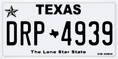 TX license plate DRP4939