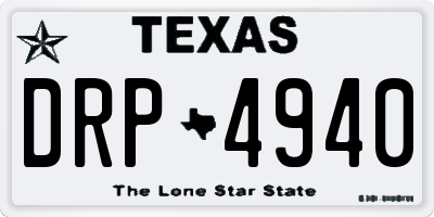 TX license plate DRP4940