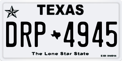 TX license plate DRP4945