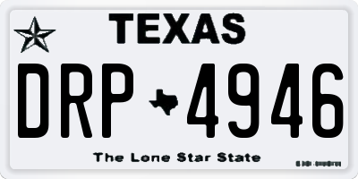 TX license plate DRP4946