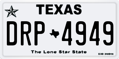 TX license plate DRP4949