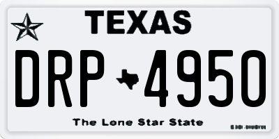 TX license plate DRP4950